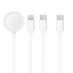 Cable Type C 3in1 for iPhone Lightning 8-pin + Typ C 2A + Apple Watch 3W 1A C3169 white