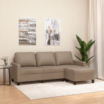 Trivietė sofa vidaXL, ruda