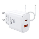 Greito įkrovimo adapteris USB-C USB-A su Lightning kabeliu, 1 m