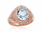 Auksinis žiedas Diamond Sky "Morrigan II" i&scaron; raudono, 585 prabos aukso DS01G389