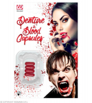 Vampyro ilčių ir kraujo kapsulių rinkinys, baltas/raudonas