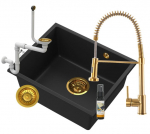 Kriauklė Granitan Manado virtuvės mai&scaron;ytuvas sifonas rinkinys