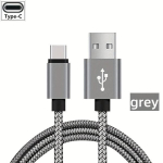 USB C Greito Įkrovimo Kabelis Samsung Xiaomi Honor Redmi,  Pilka