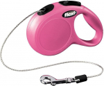 Flexi automatinis pavadėlis New Classic XS, rožinis, 3 m
