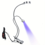 Dviguba UV LED Lempa Nagams &ndash; Lanksčiai Tvirtinama Priemonė ,  Sidabras