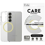 Etui CARE by PanzerGlass Flagship Urban Combat QI do Samsung Galaxy S25+ przezroczysty-chardonnay