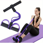 6-vamzdžių elastinė atsparumo juosta - daugiafunkcinis jogos pedalo tempimo prietaisas.