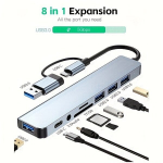 8-in-1 USB &scaron;akotuvas su Type-C adapteriu