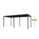 Pergola Mirpol LUXE 5.8x4m LED aliumininė moderni pilka