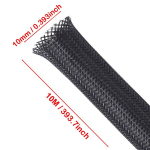 10m I&scaron;plečiama Juoda PET Pinta Kabelio Movos Izoliacija , 10 mm