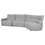 De&scaron;ininė kampinė sofa-reglaineris Home4You Cannes RC, pilka