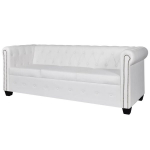 Trivietė sofa, baltos spalvos, Balta