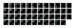 Mocco Keyboard Sticks ENG / RU With Laminated Waterproof Level Black / Green