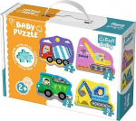 Dėlionių rinkinys 4 in 1 "Statybinės ma&scaron;inėlės" Trefl Baby, 4+6+3+5 d.