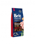 Brit Premium By Nature Adult didelių veislių &scaron;unims su vi&scaron;tiena, 15 kg