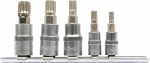 Įpresuotų antgalių rinkinys Spline 1/4" 3/8" M5-M12 Yato (YT-04360), 5 vnt.