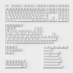 Keychron Cherry DS PBT (PBT-11) Black on White Keycap Set, Keychron Double Shot Cherry PBT Full Keycap Set | Black on White - BOW