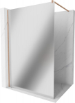 Mexen Kioto du&scaron;o sienelė Walk-in 130 x 200 cm, veidrodis 8 mm, &scaron;lifuotas varis - 800-130-101-65-50