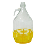 Stiklinis butelis plastikiniame krep&scaron;elyje Dama, 5 L