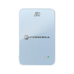 Atsarginis maitinimo &scaron;altinis ("Power Bank") I&scaron;orinė baterija Forcell F-Energy SuperSlim F5K8 5000mAh su belaidžiu įkrovikliu (Magsafe 20W) mėlynas