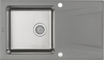 Deante granitinė ir nerūdijančio plieno virtuvinė plautuvė Deante Prime ZSR S113, Metallic grey