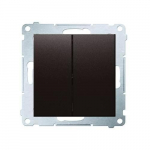 Simon 54 dvigubas jungiklis, antracito, 250v 10a