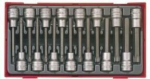 Teng Tools ilgos Torx Hex 1/2" antgaliai, 15 vnt.