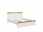 Lova BRW Holten, 160x200 cm, balta/ruda
