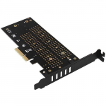 Axagon PCEM2-D PCIe-3.0-Adapter, 1x M.2-NVMe, 1x M.2-SATA, to 22110