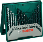 Bosch X-line 15 vnt. grąžtų rinkinys medienai, betonui, metalui