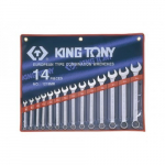 Plok&scaron;čių-kilpinių raktų rinkinys, 14 vnt. KING TONY