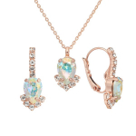 Papuo&scaron;alų rinkinys moterims DiamondSky "Leonora II (Aurora Borealis)" su Preciosa kristalais DS00S404