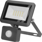 Led &scaron;viestuvas su Pir davikliu 20w 1600lm Ip44 4000k juodas