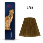 Plaukų dažai Wella Professionals Koleston Perfect Me+, 7/38 Medium Blonde Golden Pearl, 60 ml