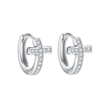 Sidabriniai auskarai moterims Sidabra Jewelry Cross E006