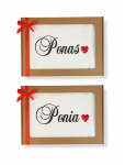 Siuvinėti rank&scaron;luosčiai Ponia, Ponas, 2 vnt.