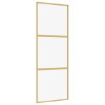Stumdomos durys auksinės 76x205cm stiklas ir aliuminis 155148