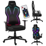 Žaidimų kėdė Huzaro Combat 6.2 Black RGB, juoda