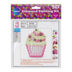 Deimantinė mozaika Cupcake, 15x15 cm