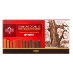 Sauss pastelės Toison D'or, 12 vnt., 6 spalvos, rudos