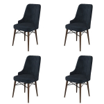 Kėdės rinkinys (4 vienetai) Pare - Anthracite, Brown