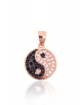 Sidabrinis pakabukas su cirkoniu "Yin and Yang III" DS01K654