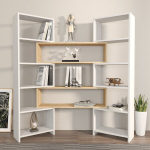 Knygų lentyna Kalune Design Poyraz 164x150x22cm, balta