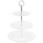Orion serviravimo padėklas, 33 cm, Serviravimo lėk&scaron;tė stiklinė 3 auk&scaron;tų 33 cm