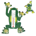 Lauko termometras su siurbtukais varlė 23,5 cm, Lauko termometras su siurbtukais varlė 23,5 cm