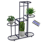 Metalinis 5 lygių gėlių stovas 84,5 cm, juodas, Stovas gėlėms metalinas juoda 5 lygių 84,5 cm