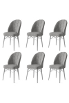 Kėdės rinkinys (6 vienetai) Ritim - Grey, White