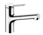 Hansgrohe Zesis M33 150 2jet virtuvinis mai&scaron;ytuvas su i&scaron;traukiamu du&scaron;eliu. chromas + sBox 74803000
