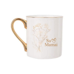 Porcelianinis puodelis Su meile, Mamai" 300ml, baltas