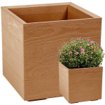 Gėlių klomba KARO 400x400x400 lenta ECO mediena - natūrali mediena LA884-38 LAMELA